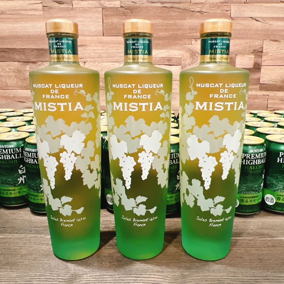 MISTIA ミスティア マスカットリキュール 700ml 未開封 3本セット 食品/飲料/酒の酒(リキュール/果実酒)の商品写真