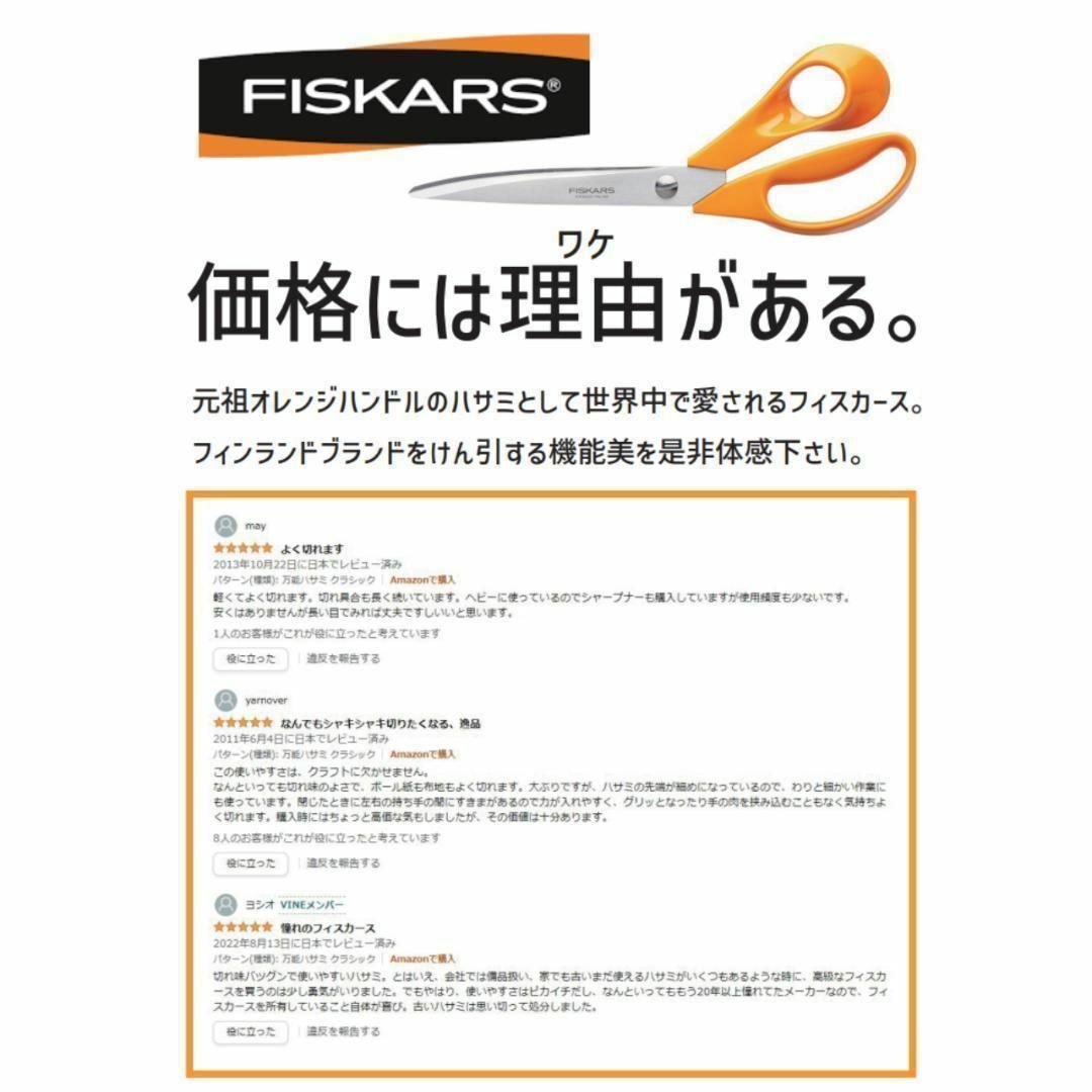 Fiskars キッズ 蜂 はさみ 13cm インテリア/住まい/日用品の文房具(はさみ/カッター)の商品写真