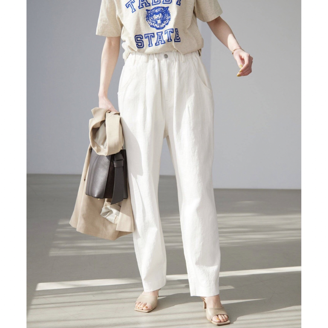 SLOBE IENA - SLOBE IENA LE DENIM TUCK DENIM ホワイト38の通販 SLOBE IENA - SLOBE IENA LE DENIM TUCK DENIM ホワイト38の通販