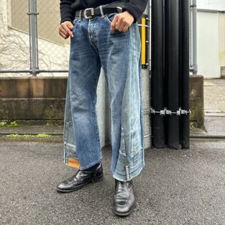 【期間限定SALE】リメイクデニム フレアパンツ 再構築 変形