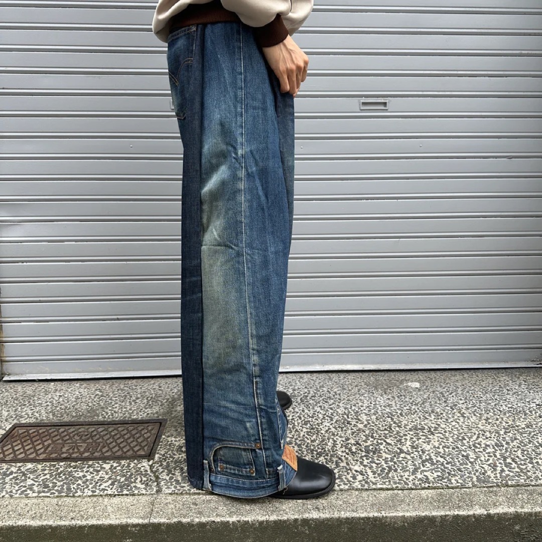 【期間限定SALE】リメイクデニム フレアパンツ 再構築 変形 加工