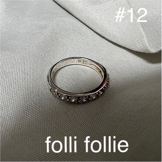 フォリフォリ(Folli Follie)のFolli Follieシルバーパヴェリング　#12(リング(指輪))