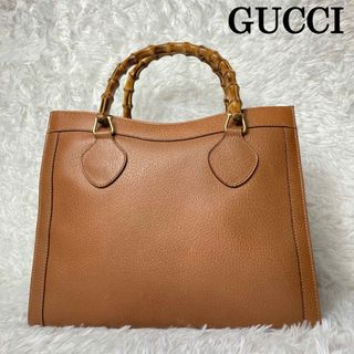 Gucci - 美品✨GUCCI グッチ ダイアナ バンブー ハンドバッグ レザー