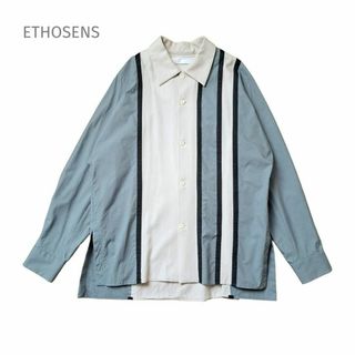 新品タグ付き ETHOSENS エトセンス 切り替えシャツ コットン 長袖 ...