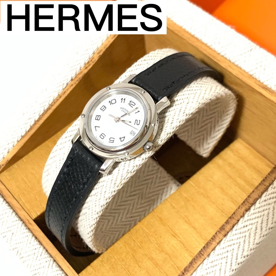 極美品　HERMES エルメス　クリッパー　CL4.210  腕時計