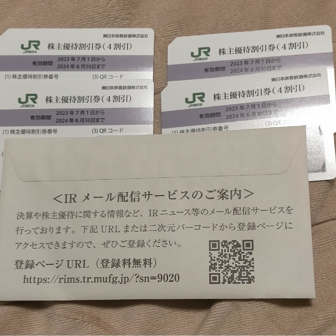 クリアランス卸し売り JR東日本 株主優待割引券4枚 | www.butiuae.com