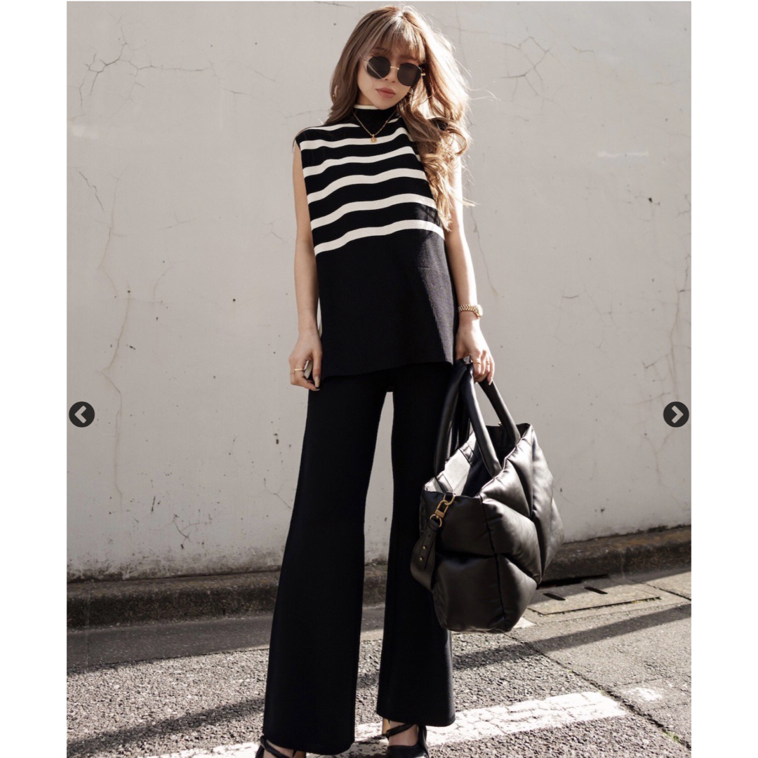 着用一回のみ!glam lips Knit set-up BLACK