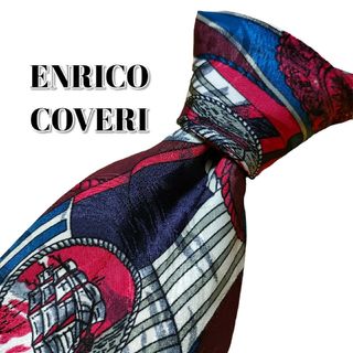 エンリココベリ(ENRICO COVERI)の★ENRICO COVERI★　エンリコ・コベリ　レッド系　総柄　イタリア製(ネクタイ)