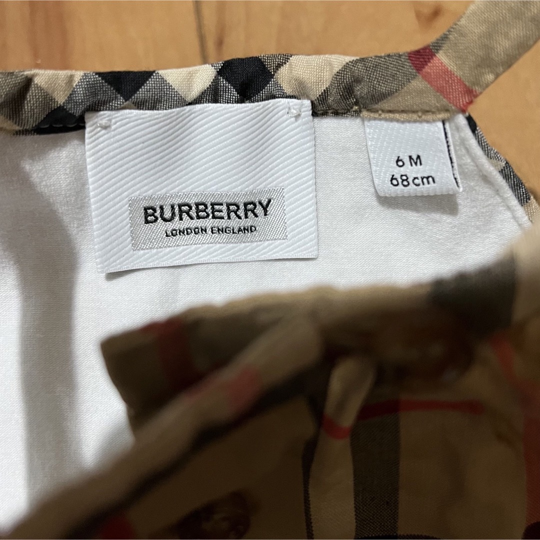 BURBERRY(バーバリー)のBURBERRY バーバリー チェック ストライプ ロンパース 6M 68cm キッズ/ベビー/マタニティのベビー服(~85cm)(ロンパース)の商品写真