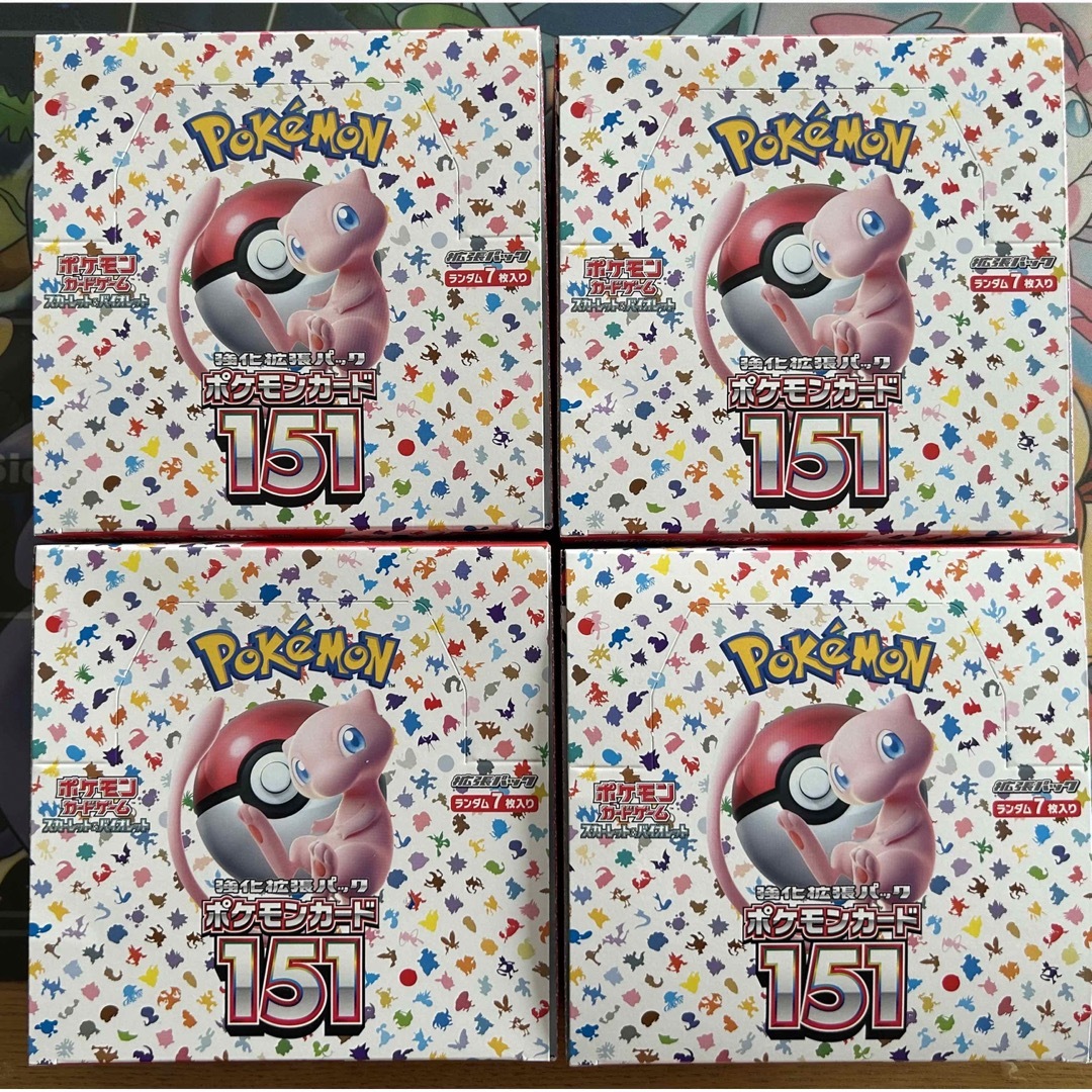 ポケモンカード　151 4box シュリンクなし　ぺりぺりあり