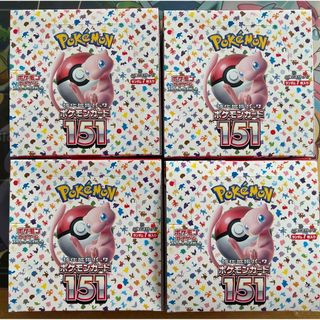 ポケモン(ポケモン)のポケモンカード 151 4BOX シュリンクなし、ぺりぺりあり(Box/デッキ/パック)