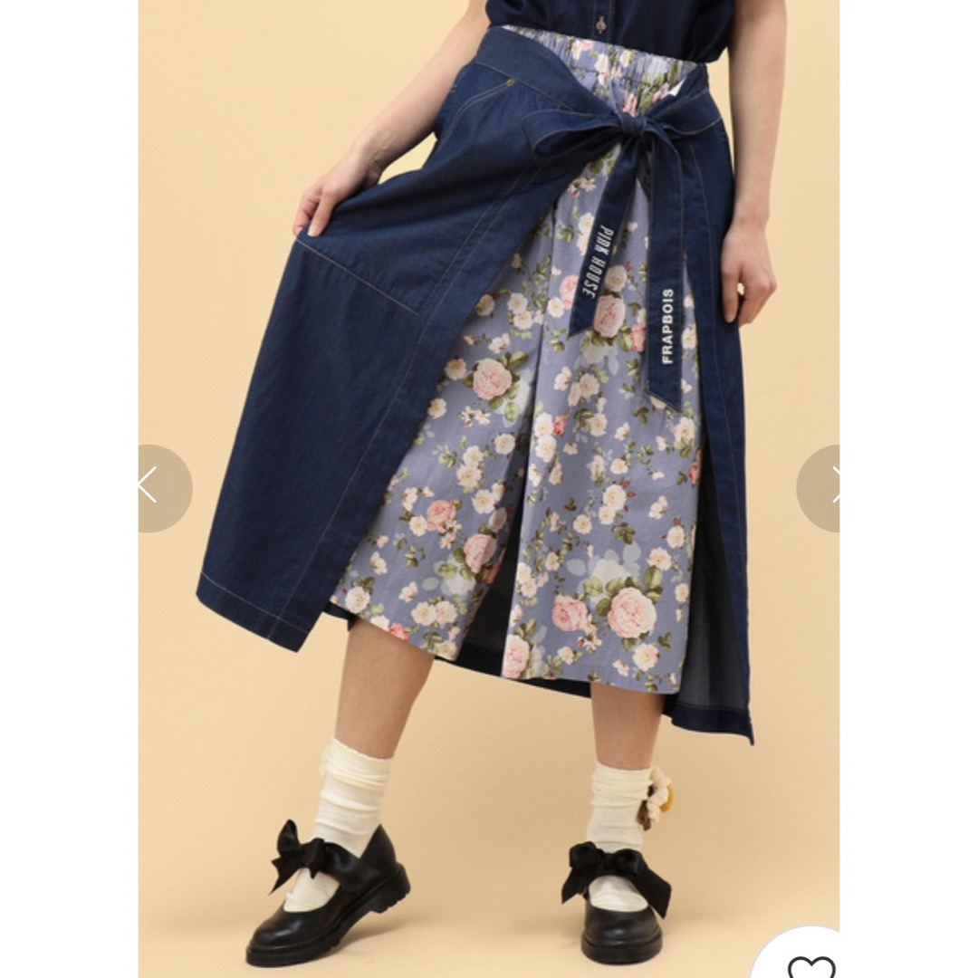 美品✨》FRAPBOIS×PINKHOUSE 花柄 デニム パンツ・スカート-