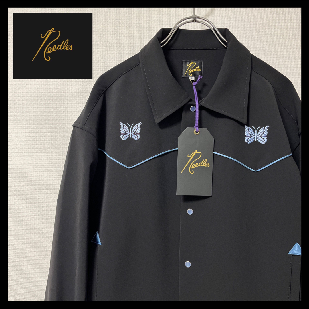 商品 Needles ニードルス カウボーイジャケット L 黒×水色 メンズ