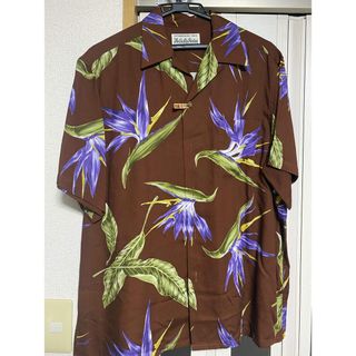 WACKO MARIA ワコマリア 18SS BIRD OF PARADISE HAWAIIAN SHIRT フラワー ハワイアンシャツ アロハ ブラック