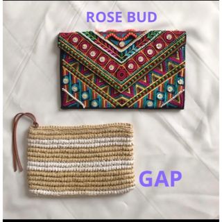 ローズバッド(ROSE BUD)の【即日発送】中古 ローズバッド GAP クラッチバッグ 2個セット 夏 カゴ(クラッチバッグ)