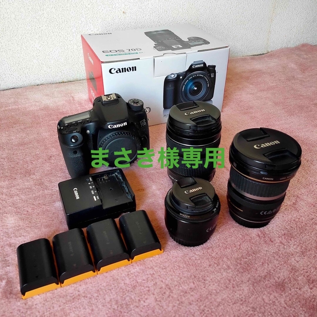 キヤノン Canon EOS 70D(W) ＋レンズ3本セットの通販 by carch's shop