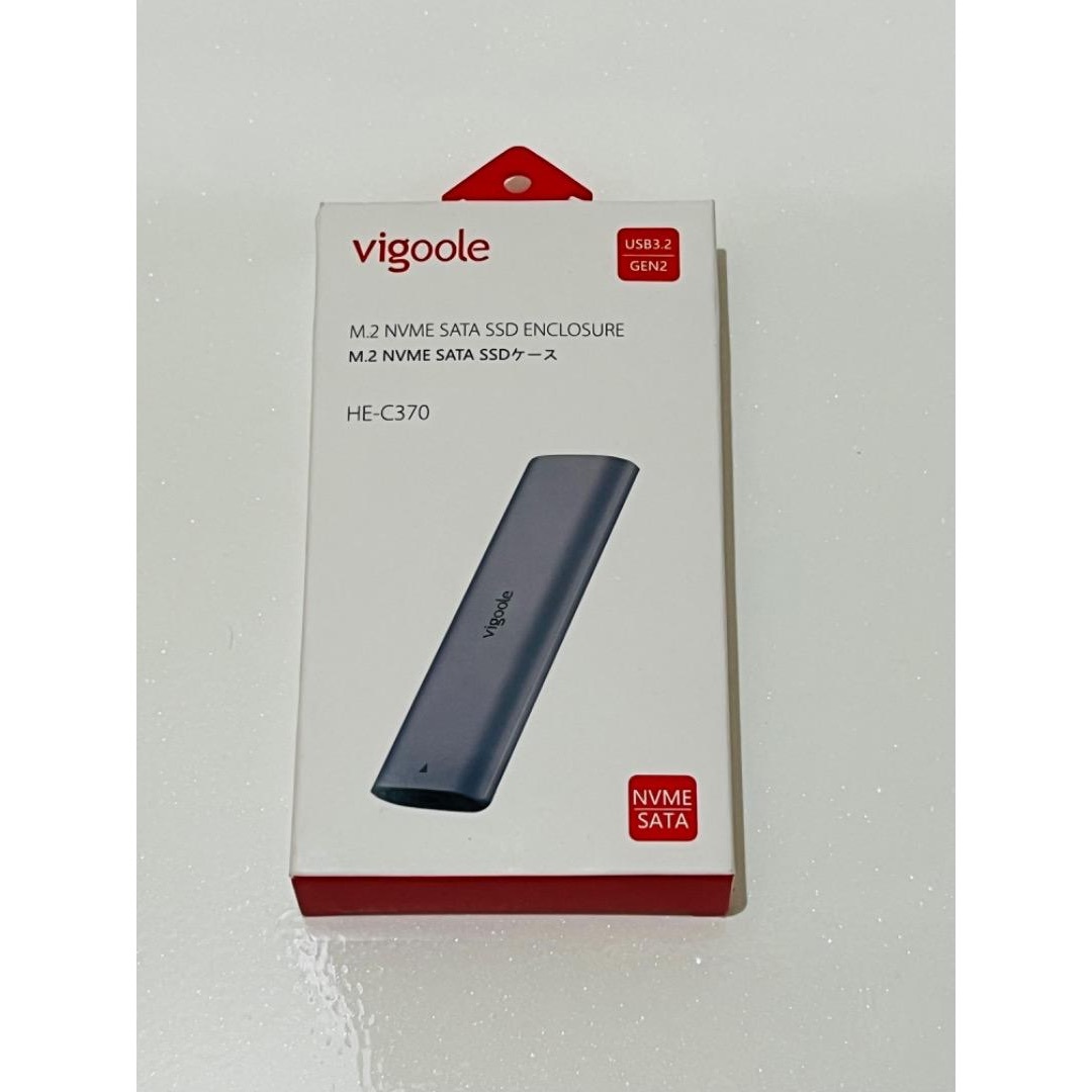vigoole M.2 SSD ケースSATA NVMe 両対応 外付けケース工具が不要 RTL9210B高性能チップ USB C エンクロ