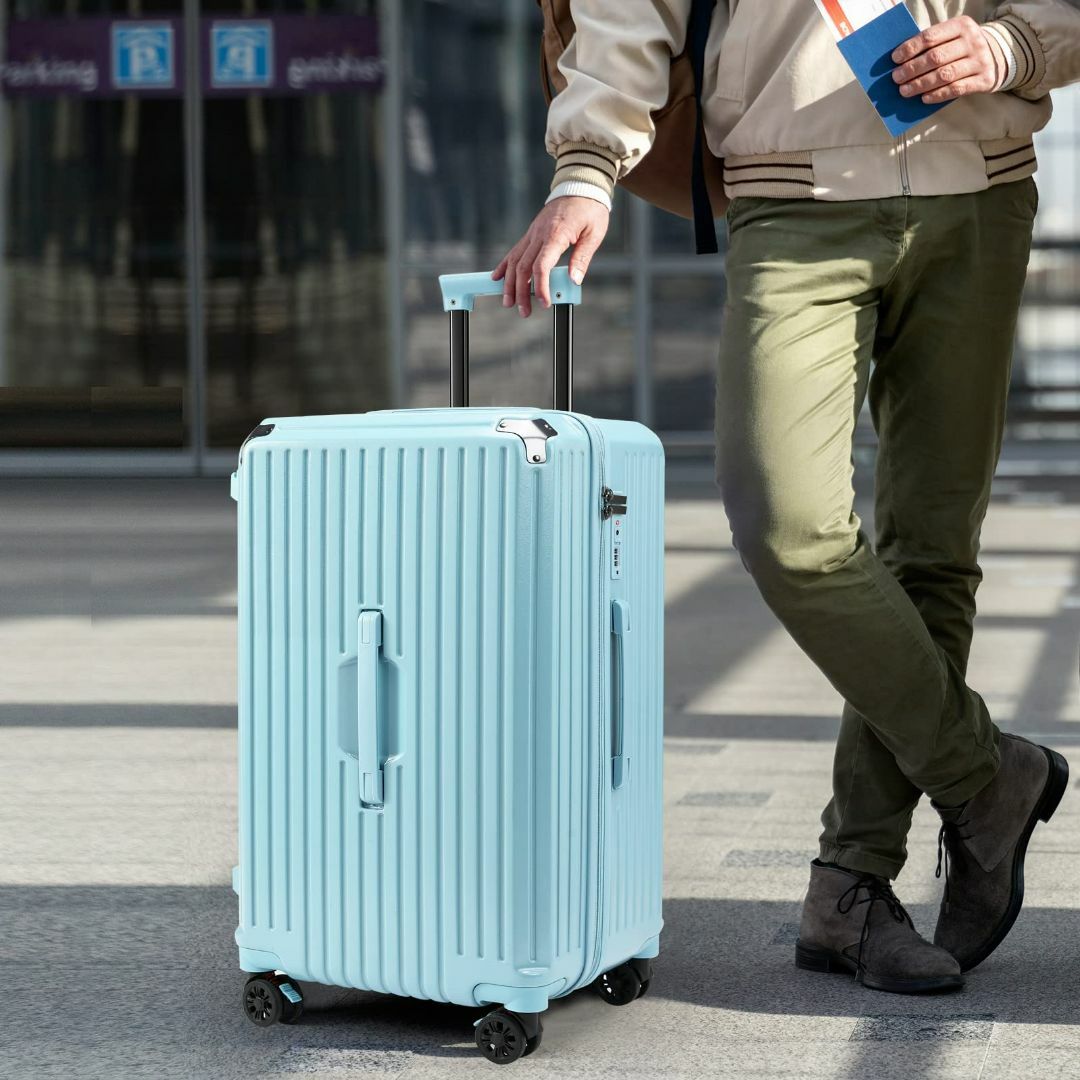 色: Blue】Oritatanda 大容量 荷物 トロリースーツ スーツケー www