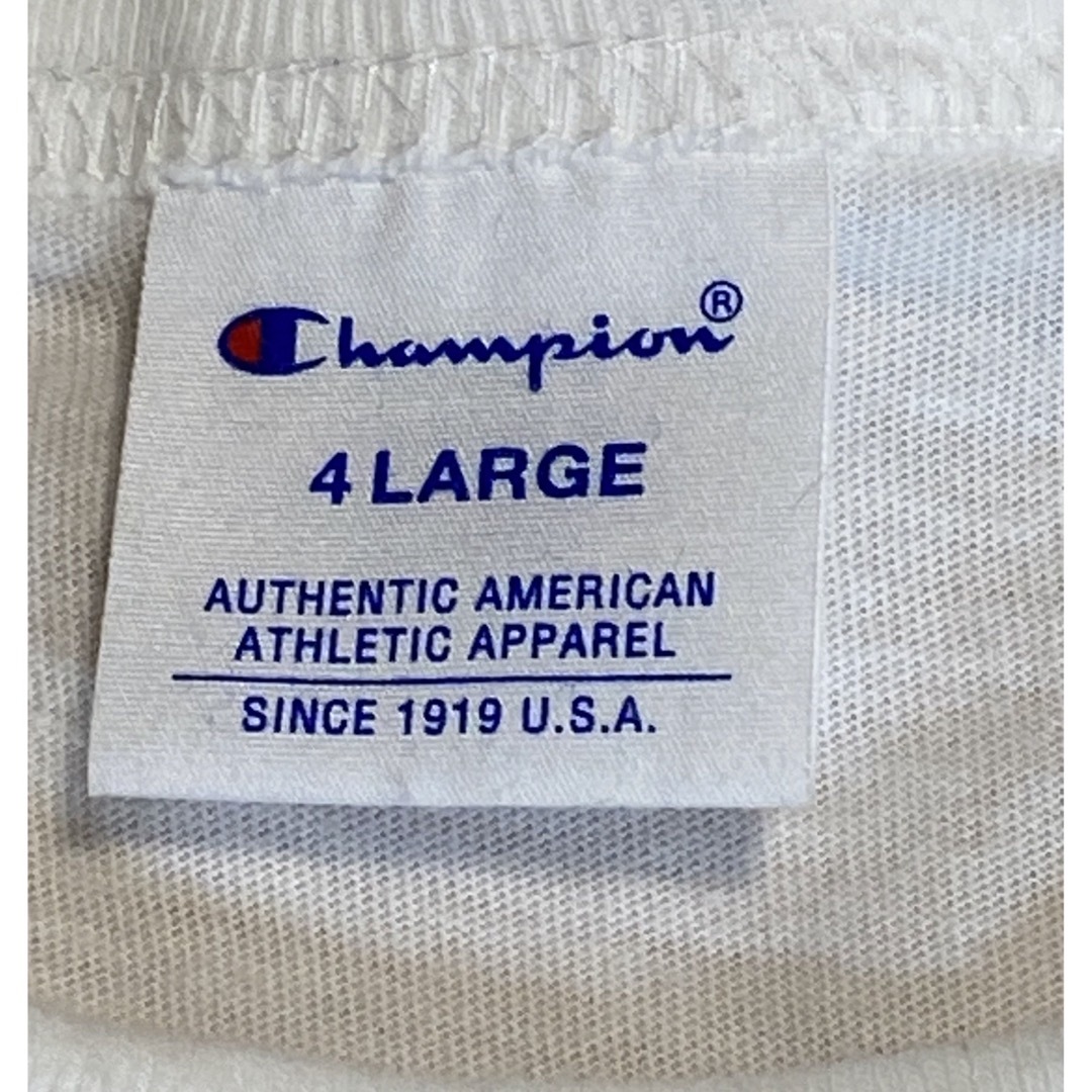 Champion(チャンピオン)のchampion 白Ｔシャツ　４Ｌ　古着 メンズのトップス(Tシャツ/カットソー(半袖/袖なし))の商品写真