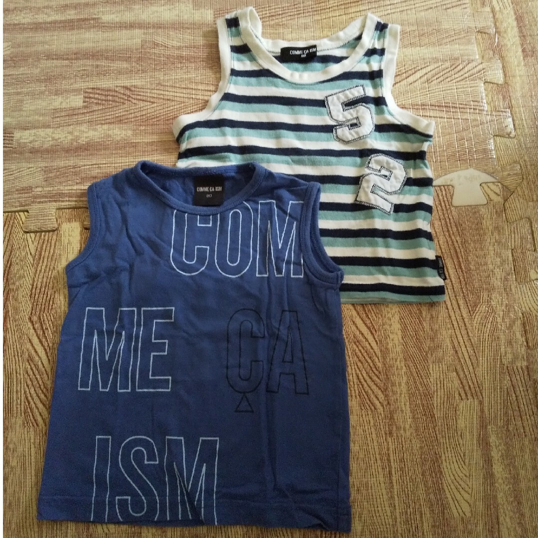 COMME CA ISM(コムサイズム)のコムサイズム ベビータンクトップ2枚セット キッズ/ベビー/マタニティのベビー服(~85cm)(タンクトップ/キャミソール)の商品写真