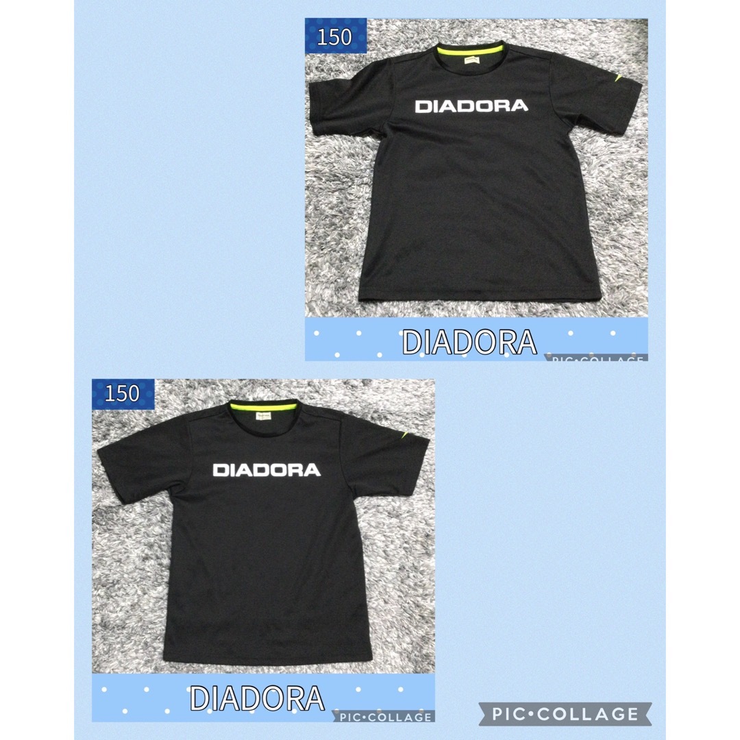 値下げ　ディアドラ　DIADORA Tシャツ黒　2枚セット　サイズ150