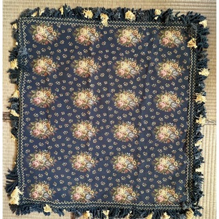未使用　花柄　ラグ　タペストリー フロアマット　絨毯(ラグ)
