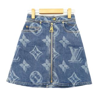 ルイヴィトン(LOUIS VUITTON)のルイヴィトン モノグラム デニム ミニ スカート レディース ブルー LOUIS VUITTON 【中古】 【アパレル・小物】(その他)