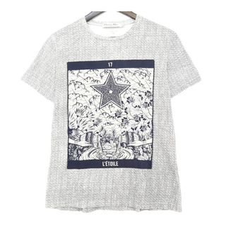 ディオール(Dior)のディオール FANTAISIE TAROT LETOILE Tシャツ クリスチャンディオール 013T03WJ437 レディース ネイビー ホワイト Dior 【中古】 【アパレル・小物】(Tシャツ(半袖/袖なし))