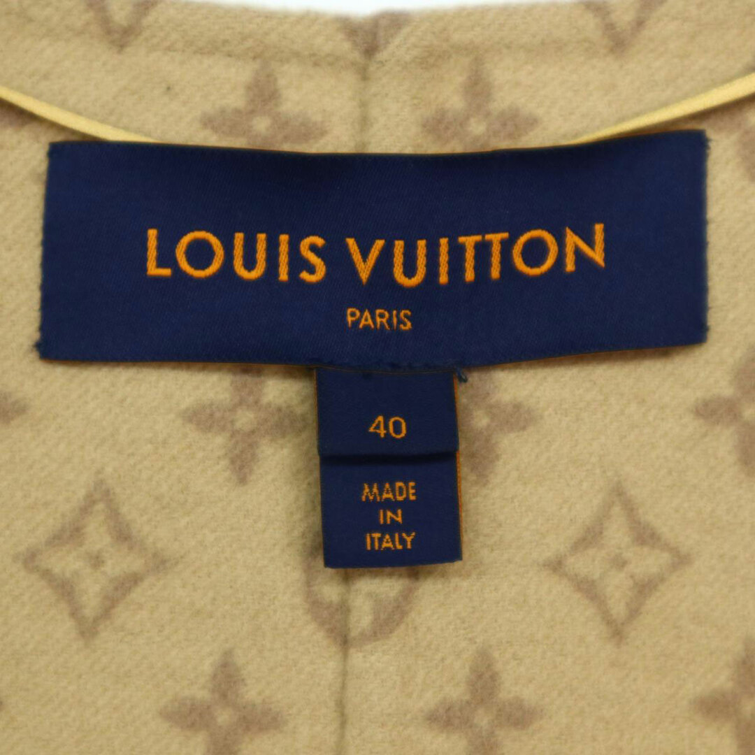 ルイヴィトン ウール ノーカラーコート モノグラム レディース ブラウン LOUIS VUITTON 【中古】 【アパレル・小物】