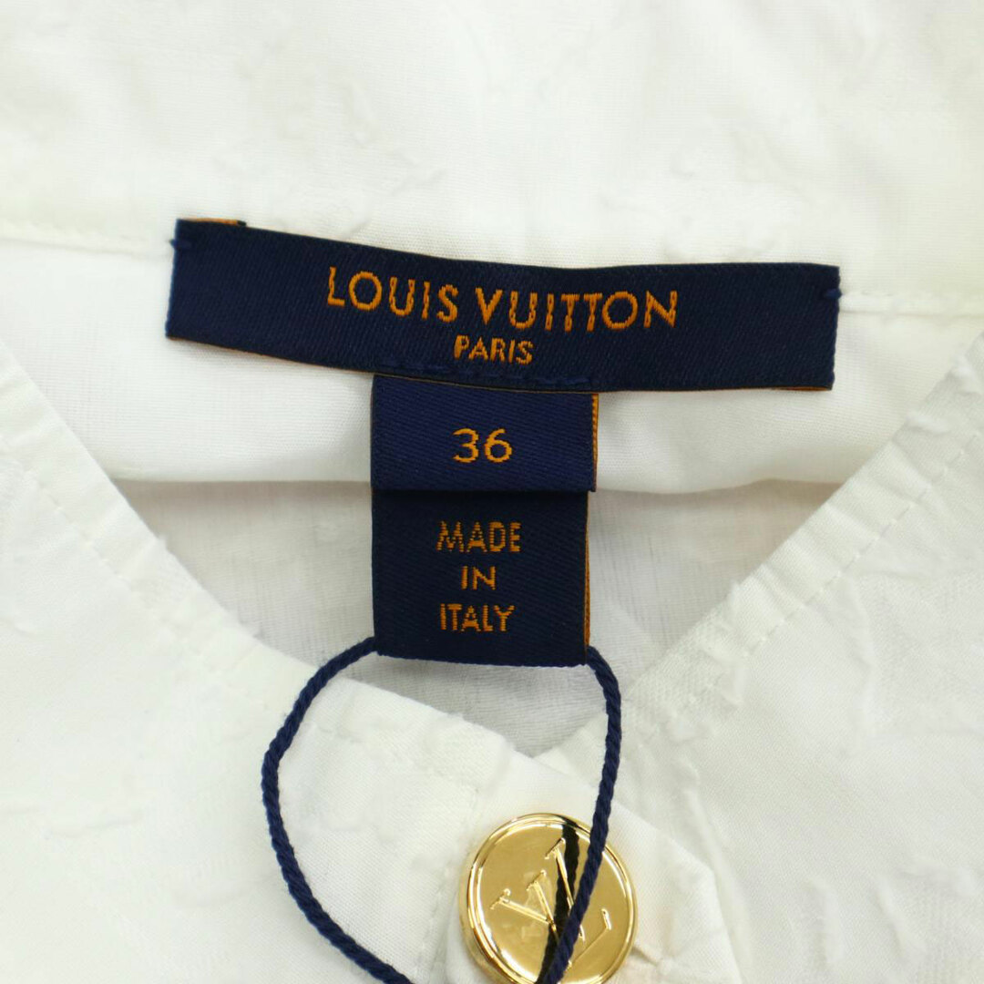 LOUIS VUITTON(ルイヴィトン)のルイヴィトン モノグラム フリル ブラウス 1A5M06 レディース ホワイト LOUIS VUITTON 【中古】 【アパレル・小物】 レディースのトップス(シャツ/ブラウス(長袖/七分))の商品写真