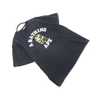 アベイシングエイプ(A BATHING APE)のA BATHING APE アベイシングエイプ プリント Tシャツ sizeL/黒 ■◆ メンズ(Tシャツ/カットソー(半袖/袖なし))