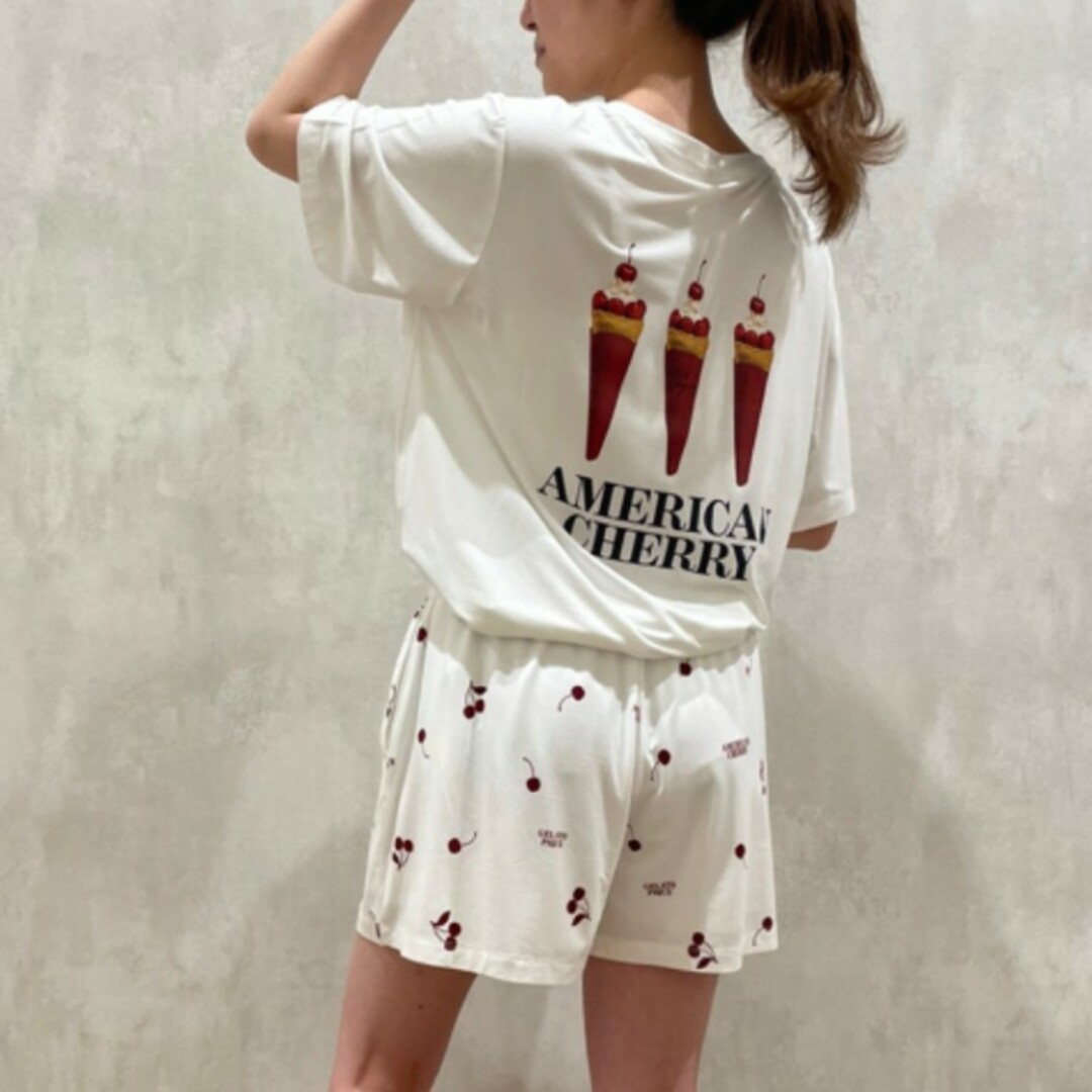 新品 ジェラートピケ  アメリカンチェリーTシャツ＆ショートパンツ