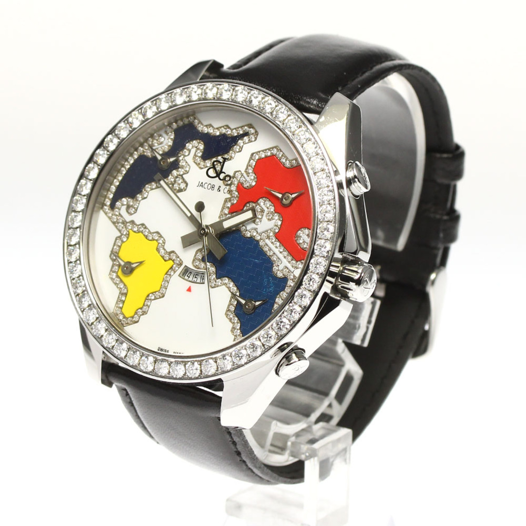 腕時計(アナログ)クォーツジェイコブダイヤベゼルメンズ腕時計✨