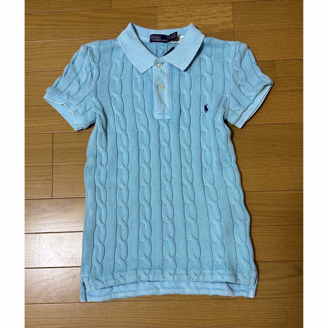 POLO RALPH LAUREN(ポロラルフローレン)のPOLO RALPH LAUREN  スリム フィット ケーブルニットポロシャツ レディースのトップス(ニット/セーター)の商品写真