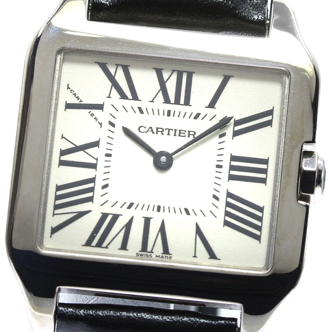 カルティエ CARTIER W2009451 サントスデュモンSM K18WG クォーツ レディース 美品 _757043