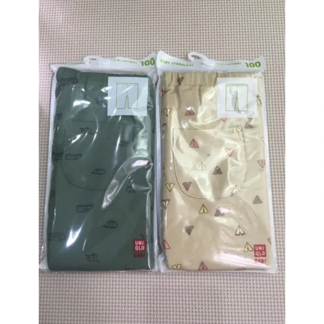 UNIQLO(ユニクロ)の新品　未使用　ユニクロ　レギンス　7部丈　100 キッズ/ベビー/マタニティのキッズ服男の子用(90cm~)(パンツ/スパッツ)の商品写真