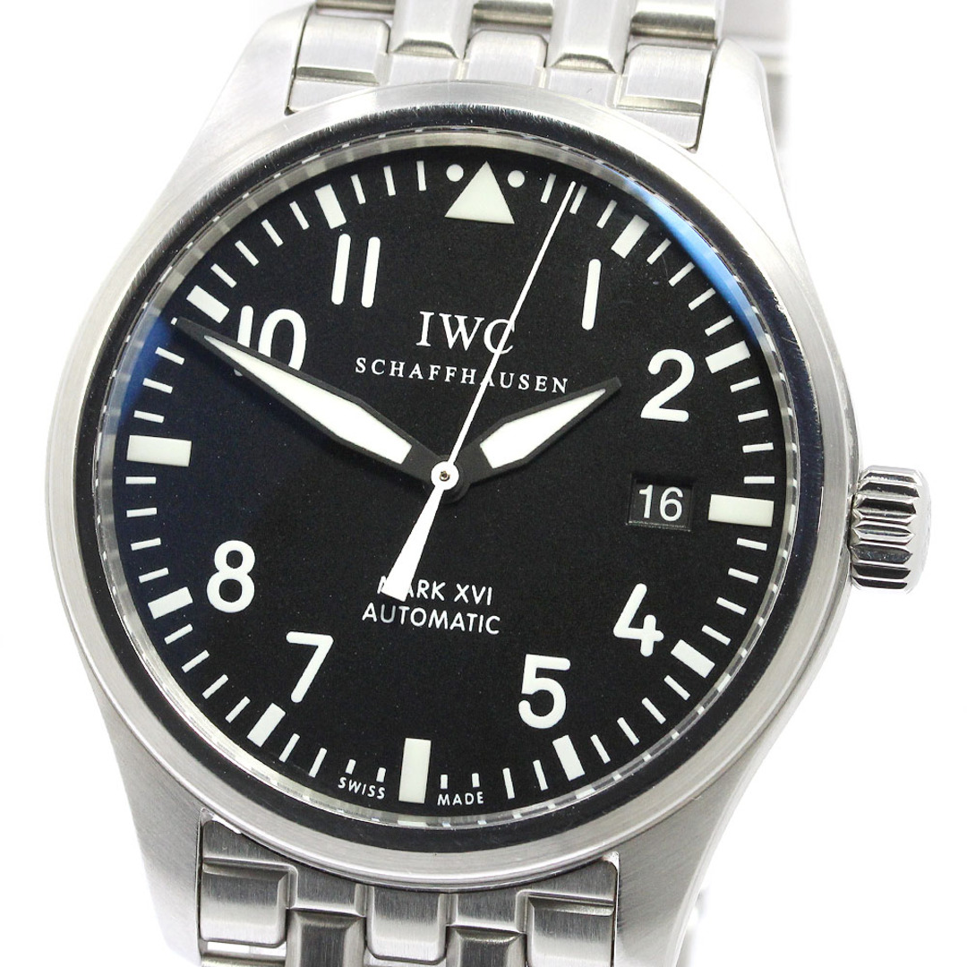 IWC SCHAFFHAUSEN IW325504 パイロット・ウォッチ マークXVI デイト 自動巻き メンズ 良品 保証書付き_758378