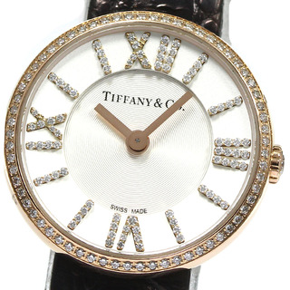 ティファニー(Tiffany & Co.)のティファニー TIFFANY&Co. アトラス 2ハンド 24ミリ K18PG ダイヤベゼル クォーツ レディース _749380【ev15】(腕時計)