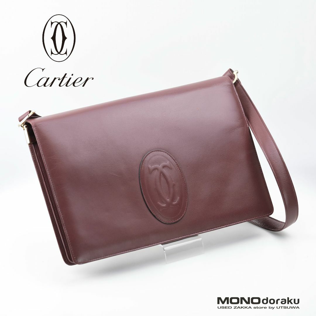 Cartier/カルティエ　マスト ドゥ カルティエ　ショルダーバッグ　ボルドー