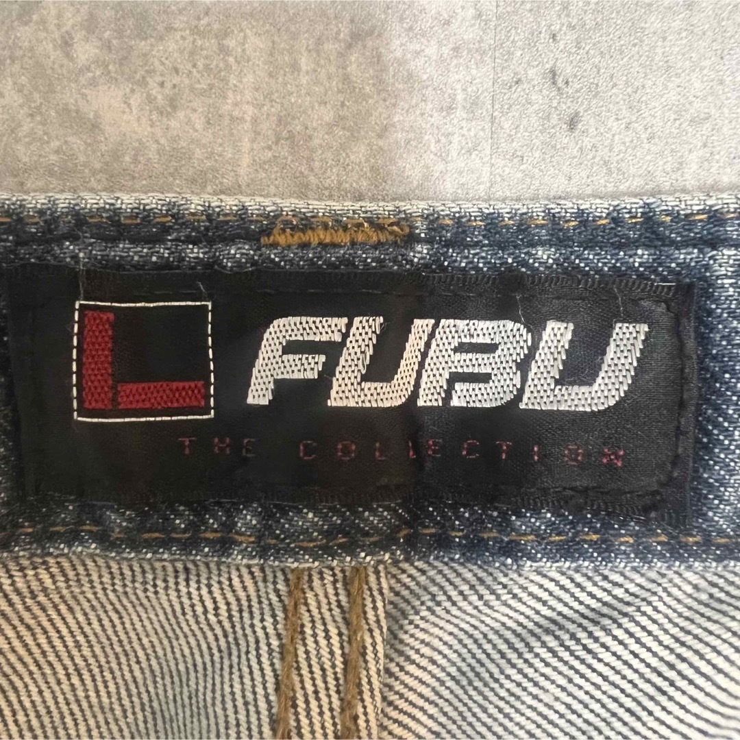 FUBU(フブ)の激レア Platinum Fubu 刺繍入り ヴィンテージ デニム ストリート メンズのパンツ(デニム/ジーンズ)の商品写真