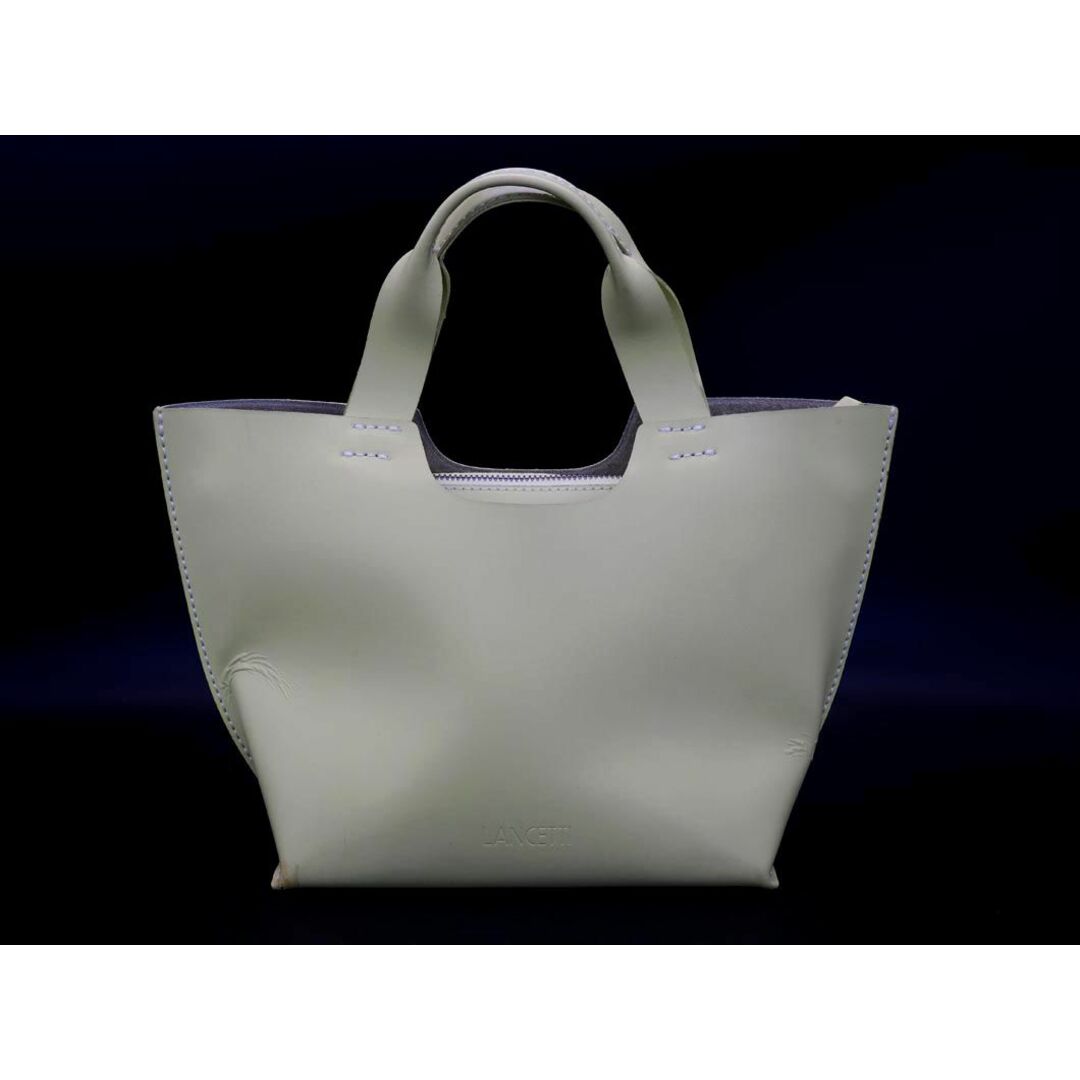 美品 LANCETTI ランチェッティ ハンドバッグ ブラック 黒