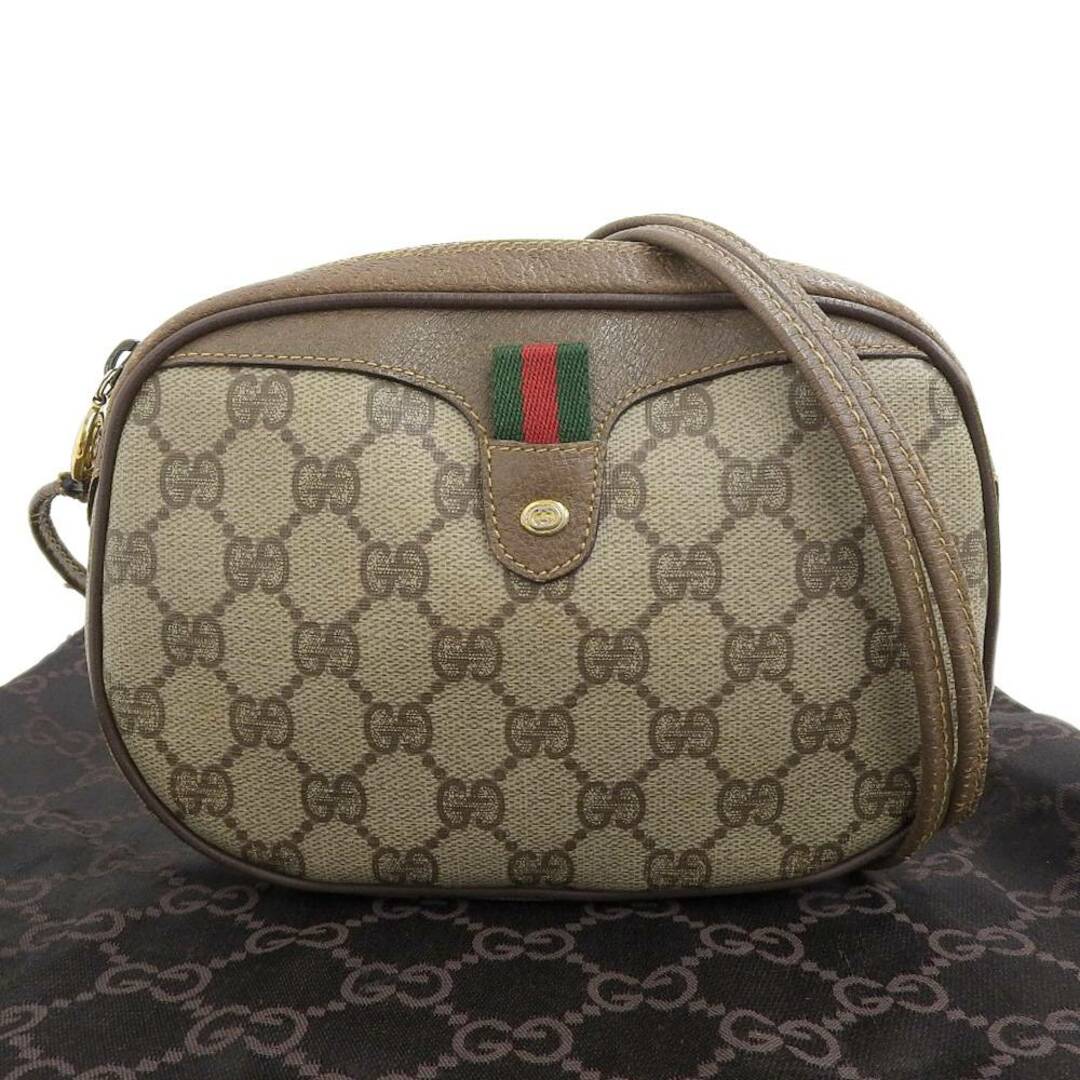 【本物保証】 布袋付 グッチ GUCCI オールドグッチ シェリーライン GGプラス 斜め掛け ショルダーバッグ ポーチ 茶 ブラウン系 007 58  6112 | フリマアプリ ラクマ