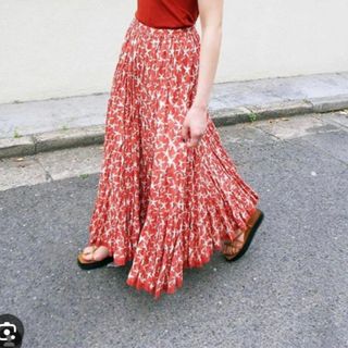 MARIHA 草原の虹のスカート スターフィッシュプリント ロングフレア