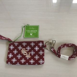 ヴェラブラッドリー(Vera Bradley)のヴェラブラッドリー　カードホルダー　ミニ財布　ストラップセット(名刺入れ/定期入れ)