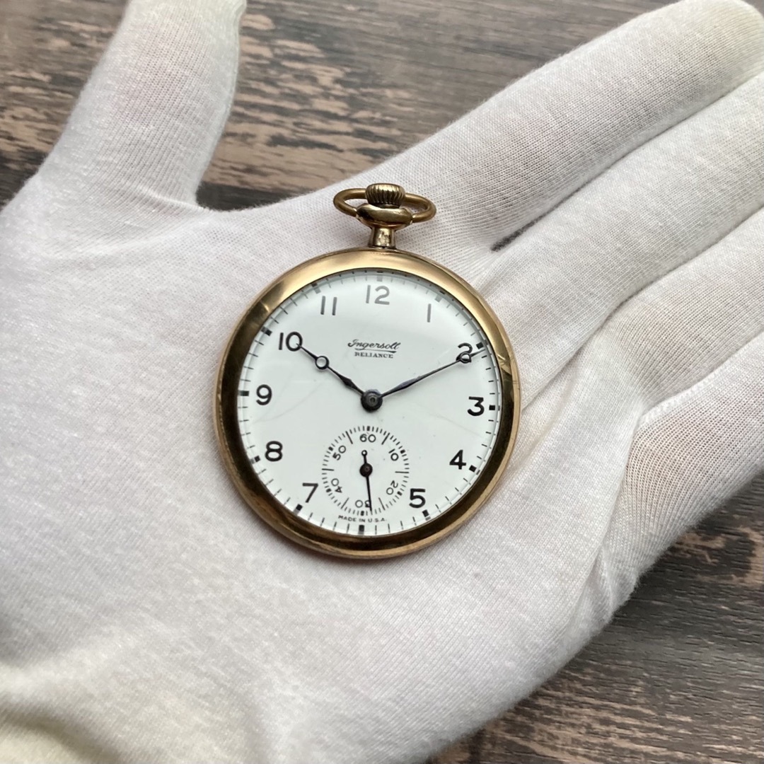 【動作品】インガーソル INGERSOLL アンティーク 懐中時計 手巻き