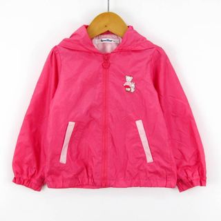 ファミリア 肩フリル 半袖ワンピース ハーフジップアップ リアちゃん コットン 春秋夏 キッズ 女の子用 120サイズ ピンク Familiar