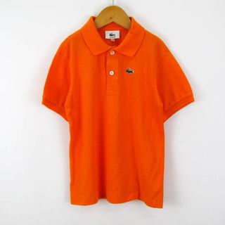 ラコステ(LACOSTE)のラコステ 半袖ポロシャツ 無地 ワンポイントロゴ コットン100% トップス キッズ 男の子用 120サイズ オレンジ LACOSTE(Tシャツ/カットソー)