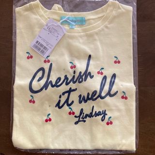 リンジィ(Lindsay)のリンジィ 前しばり袖フリルTシャツ レモンイエロー 140 新品(Tシャツ/カットソー)