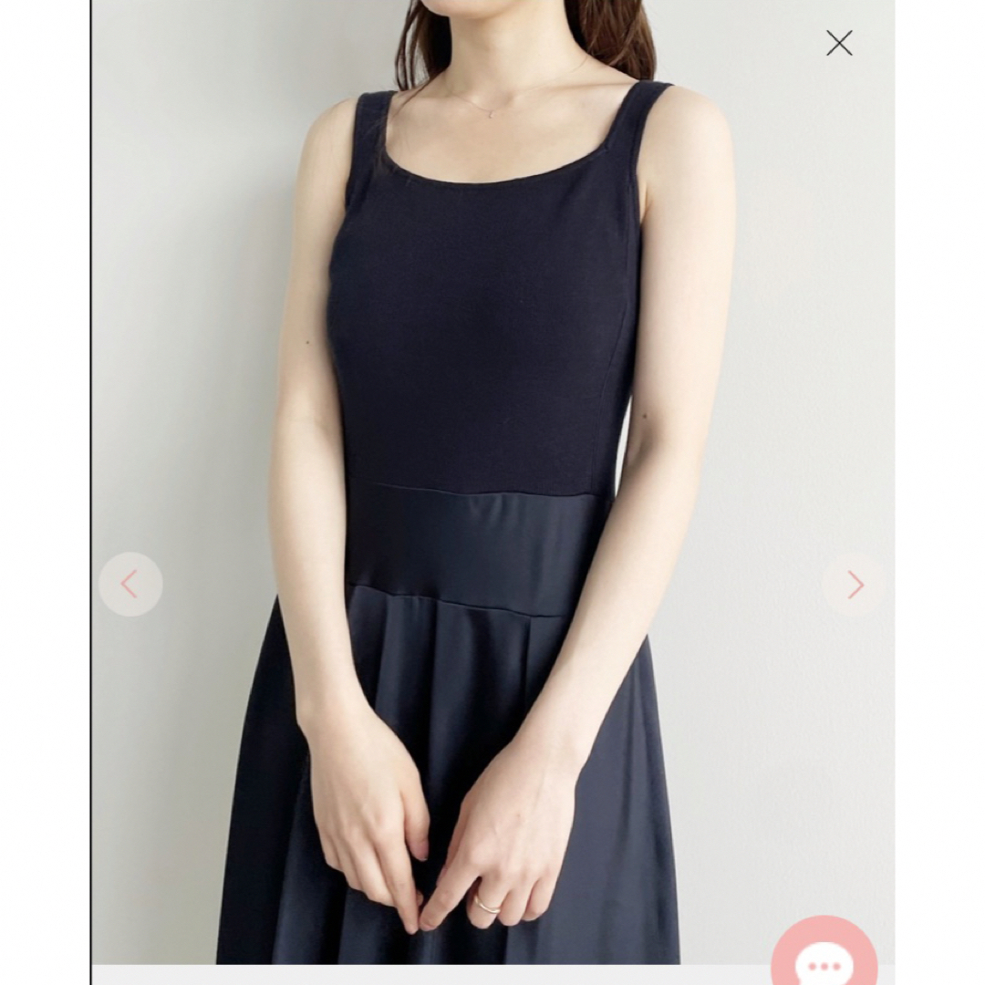 cocodeal✴︎ノースリニットドッキングフレアワンピース