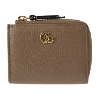 グッチ(Gucci)のGUCCI グッチ GGマーモント  コインケース 644406 レザー   ベージュ系 ゴールド金具  小銭入れ L字ファスナー 日本限定 【本物保証】(コインケース)